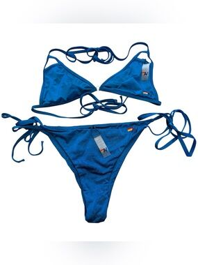 Aviator Nation blue bikini New w/o tag S